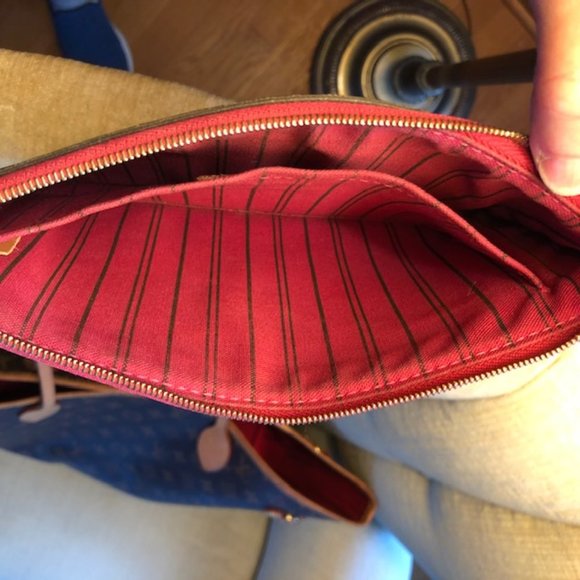 REMOVING 5-12 LOUIS VUITTON Neverfull MM Monogram Cerise - Picture 15 of 17